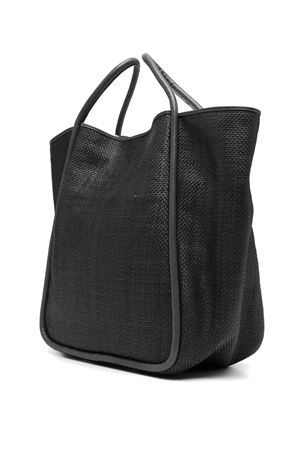 Black leather Ana tote bag DRAGON DIFFUSION | 8190BLACK